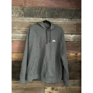 Nike Sportswear Club Fleece Men's Pullover Hoodie - Gray, Size M (BV2654-071)